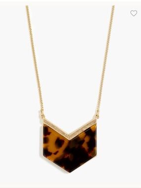 J. Crew Tortoise arrow pendant necklace